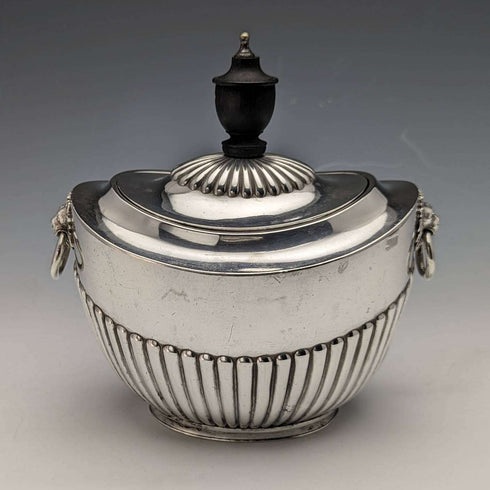 1898 British Antique Sterling Silver Tea Caddy 220g John and William Deakin