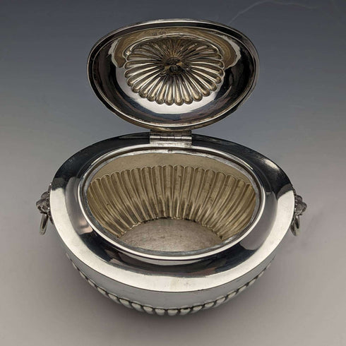 1898 British Antique Sterling Silver Tea Caddy 220g John and William Deakin