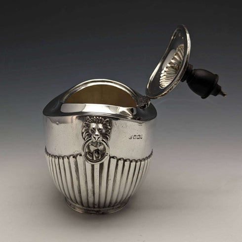 1898 British Antique Sterling Silver Tea Caddy 220g John and William Deakin