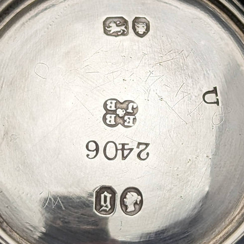 1862 British Antique Sterling Silver Double Handle Mug Cup 169g Barnard