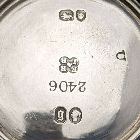 1862 British Antique Sterling Silver Double Handle Mug Cup 169g Barnard