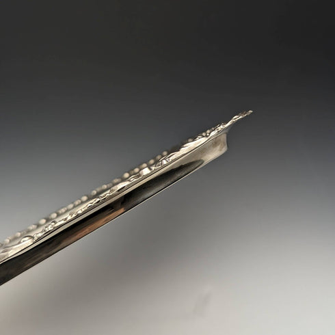 1902 British Antique Sterling Silver Relief Engraving Dressing Table Tray 306g