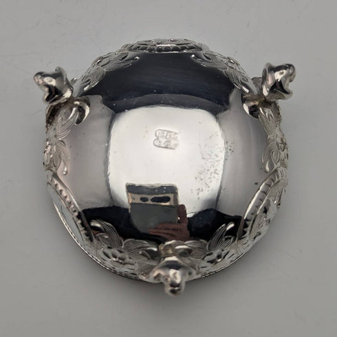 1900年頃 英国アンティーク シルバープレート製 ソルトディッシュ&スプーン6ペアセット ケース入り