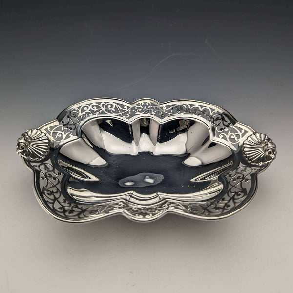 1902 British Antique Sterling Silver Dish 141g Harrison Brothers