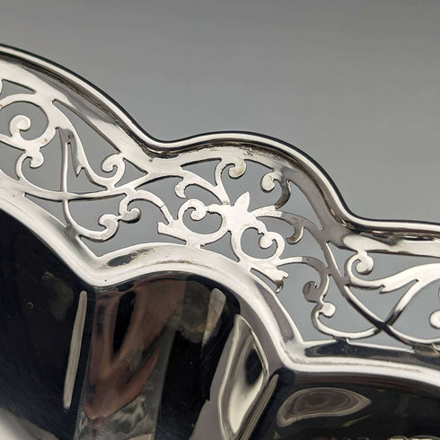 1902 British Antique Sterling Silver Dish 141g Harrison Brothers