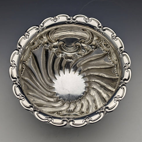 1900年 英国アンティーク 純銀製 ローズ・ボウル 297g William Hutton