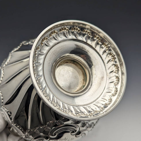 1900年 英国アンティーク 純銀製 ローズ・ボウル 297g William Hutton