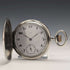 Antique Swiss GLOBE pocket watch relief engraving silver side hunter case works well
