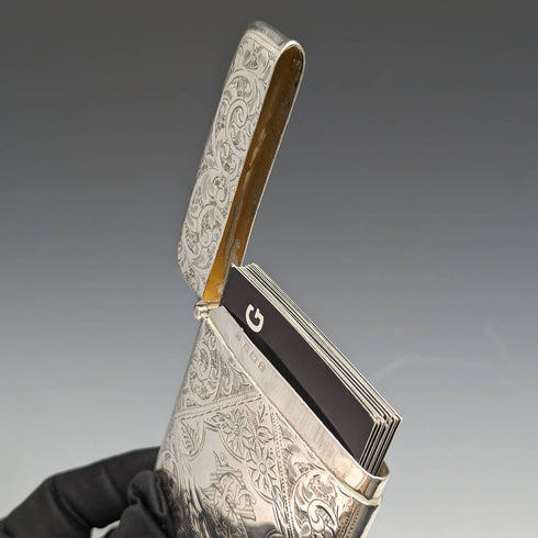 1906 年英國古董純銀卡盒 62 克 Joseph Gloster