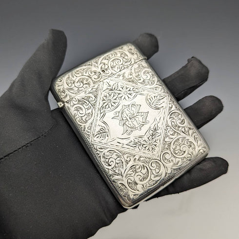 1906 年英國古董純銀卡盒 62 克 Joseph Gloster