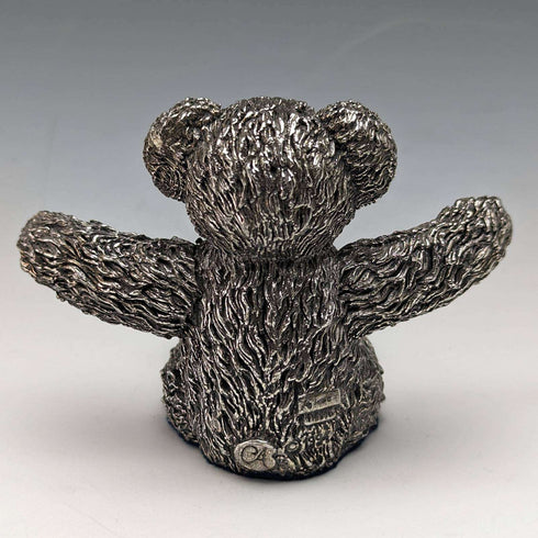 British Country Artists Teddy Bear Sterling Silver Sculpture Figurine
