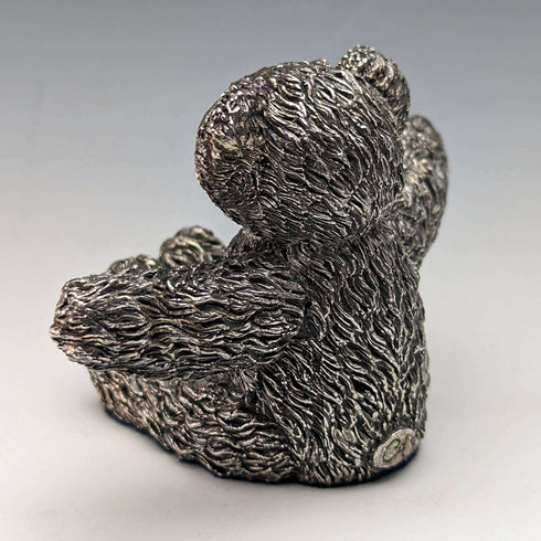 British Country Artists Teddy Bear Sterling Silver Sculpture Figurine