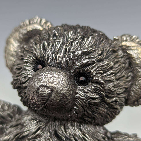 British Country Artists Teddy Bear Sterling Silver Sculpture Figurine