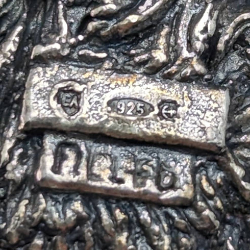 英国 カントリーアーティスト社 テディベア 純銀張り彫刻 フィギュリン