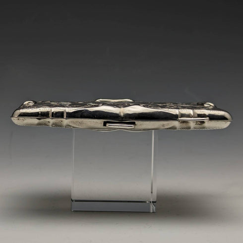 1909年 英国アンティーク 純銀製 両開き型カードケース 63g Cohen and Charles