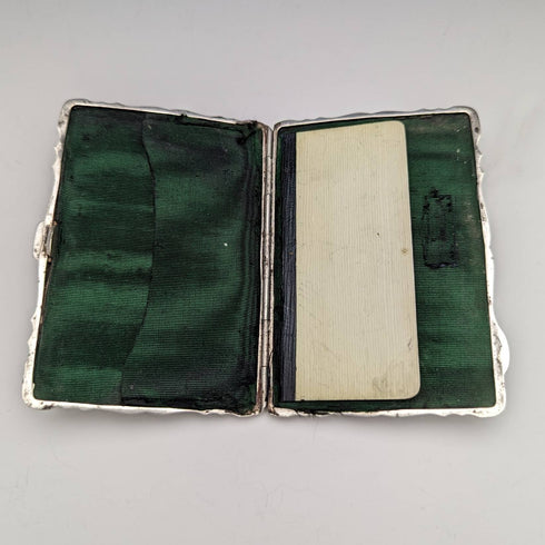 1909年 英国アンティーク 純銀製 両開き型カードケース 63g Cohen and Charles