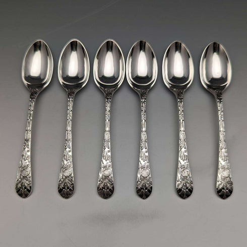 1875年頃 英国アンティーク シルバープレート製ティースプーン6本セット
