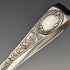6 English antique silver plated teaspoon & tongs set in case