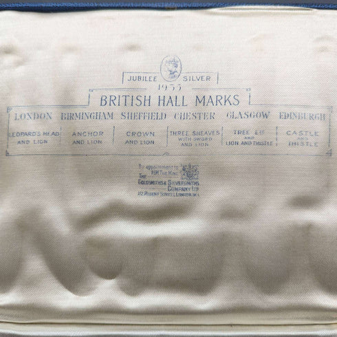 Juego de 6 cucharillas de té de plata de ley vintage británicas de 1935 con marcas múltiples, en estuche