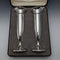 1928 British vintage sterling silver vase pair 473g in case Adie Brothers