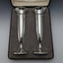 1928 British vintage sterling silver vase pair 473g in case Adie Brothers