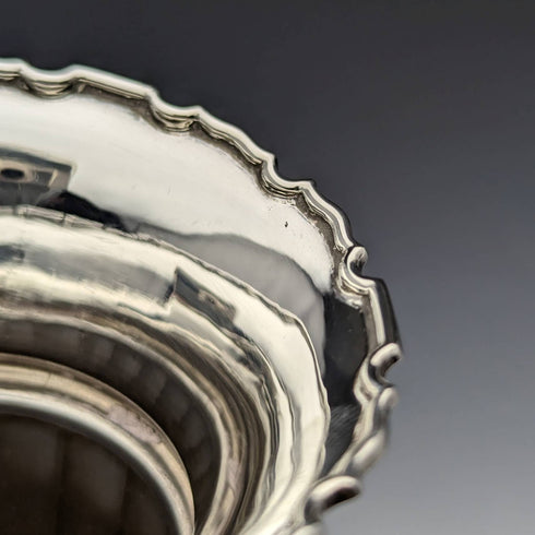 1928 British vintage sterling silver vase pair 473g in case Adie Brothers