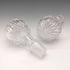 British Vintage Cut Glass Silver Plate Decorated Decanter Pair