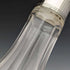 British Vintage Cut Glass Silver Plate Decorated Decanter Pair