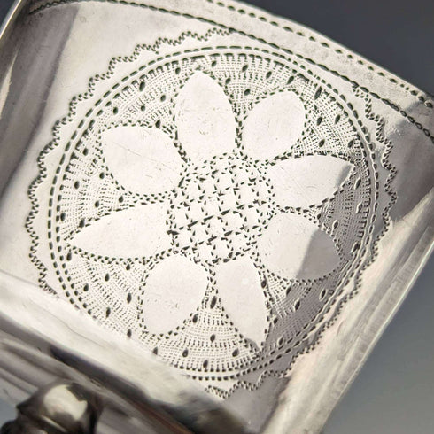 1809 British Antique Sterling Silver Shovel Tea Caddy Spoon Georgian