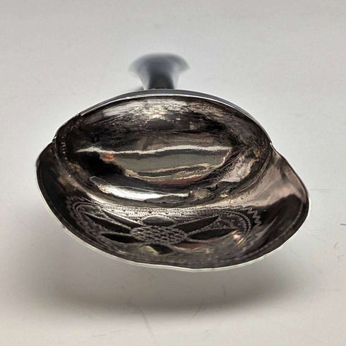 1809 British Antique Sterling Silver Shovel Tea Caddy Spoon Georgian
