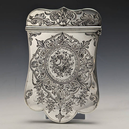 1869 年英國古董純銀變形卡包 92 克 ROBERT THORNTON