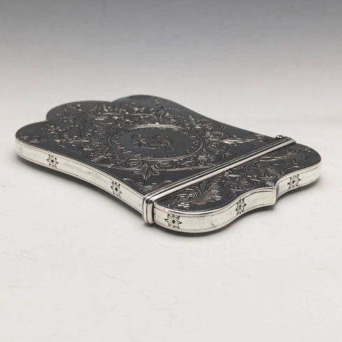 1869 年英國古董純銀變形卡包 92 克 ROBERT THORNTON