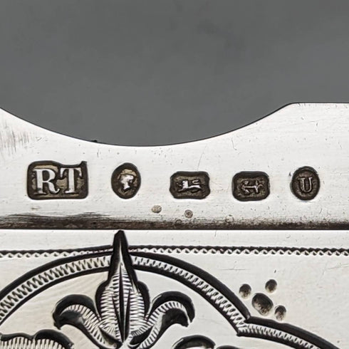 1869 年英國古董純銀變形卡包 92 克 ROBERT THORNTON