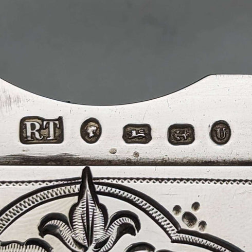 1869 年英國古董純銀變形卡包 92 克 ROBERT THORNTON
