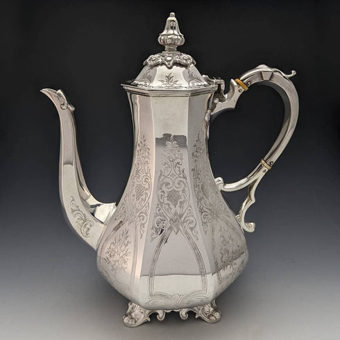 1850 年代英國古董鍍銀咖啡杯 Thomas Bradbury