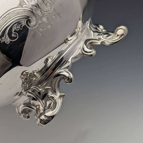 1850s British antique silver plated coffee server Thomas Bradbury