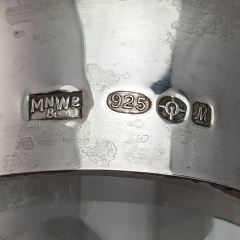 英國製造 刻花玻璃 純銀裝飾 船舶醒酒器 MAPPIN 和 WEBB