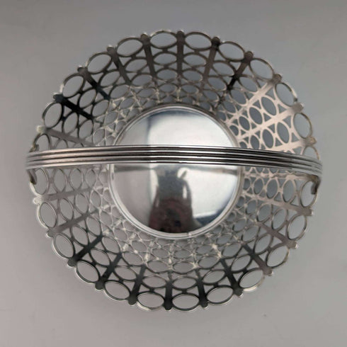 1960 British Antique Sterling Silver Mini Basket 54g Aidie Brothers