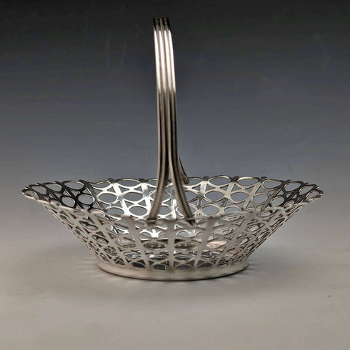 1960 British Antique Sterling Silver Mini Basket 54g Aidie Brothers