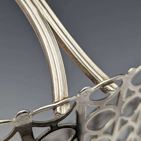1960 British Antique Sterling Silver Mini Basket 54g Aidie Brothers