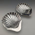1891 British Antique Sterling Silver Shell Dish Pair 124g Atkin Brothers