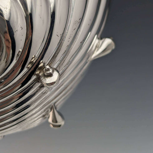 1891 British Antique Sterling Silver Shell Dish Pair 124g Atkin Brothers