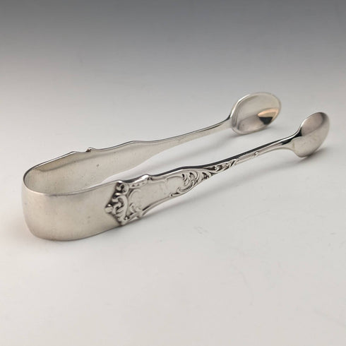 1908 British antique sterling silver sugar tongs 30g Joseph Rodgers