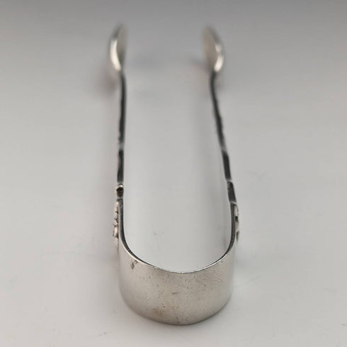 1908 British antique sterling silver sugar tongs 30g Joseph Rodgers