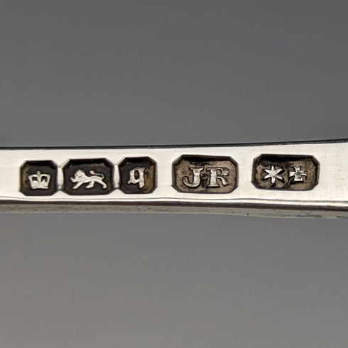 1908 British antique sterling silver sugar tongs 30g Joseph Rodgers