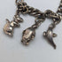 British vintage silver charm bracelet 46g