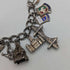 British vintage silver charm bracelet 75g