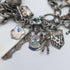 British vintage silver charm bracelet 75g