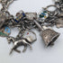 British vintage silver charm bracelet 75g
