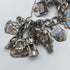British vintage silver charm bracelet 75g